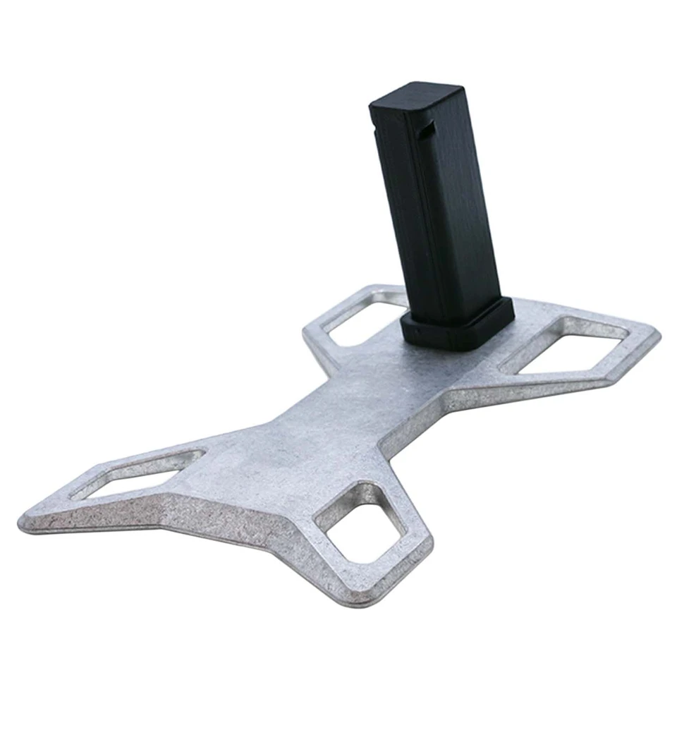 LOK Grips Gun Stand Raw Aluminum